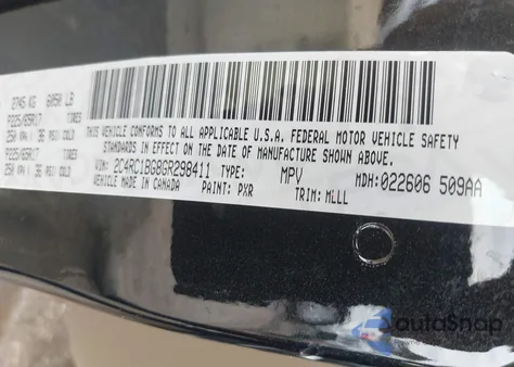 2016 Chrysler Town & Country Touring from USA, damaged, VIN 2C4RC1BG8GR298411